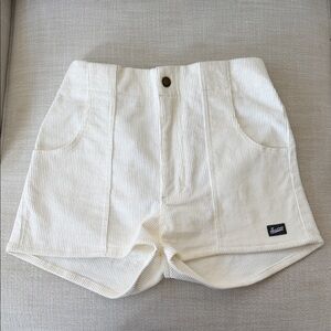 Hammies white corduroy high waisted shorts